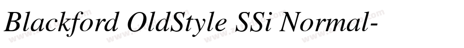 Blackford OldStyle SSi Normal字体转换